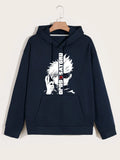 1 Pc Men's Fleece Printed Hoodie