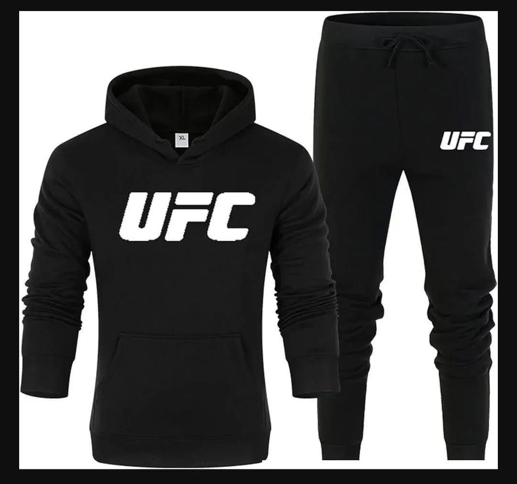 2 Pcs Men's Fleece Printed Track Suit